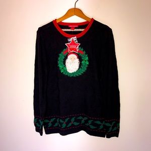 Merry & Bright" Santa sweater. 
Christmas Sweater NWT Large